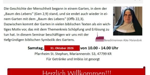 Der Garten als theologisches Motiv Einladung zum theologischen Vortrag