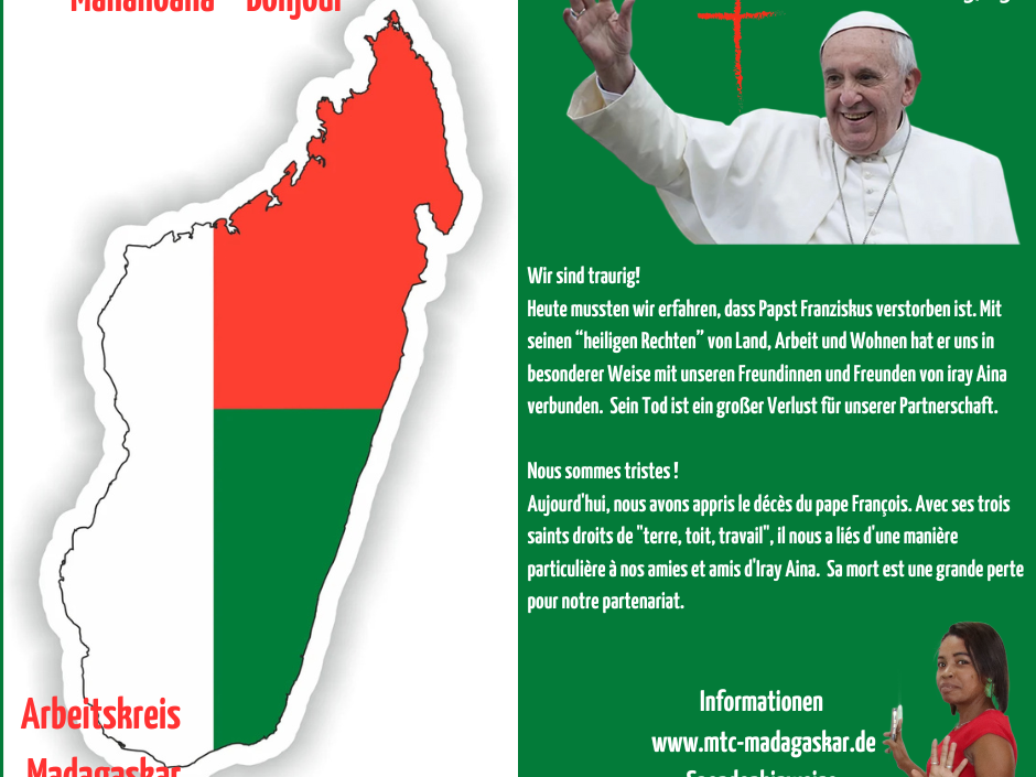 Arbeitskreis Madagaskar trauert um Papst Franziskus (c) KAB