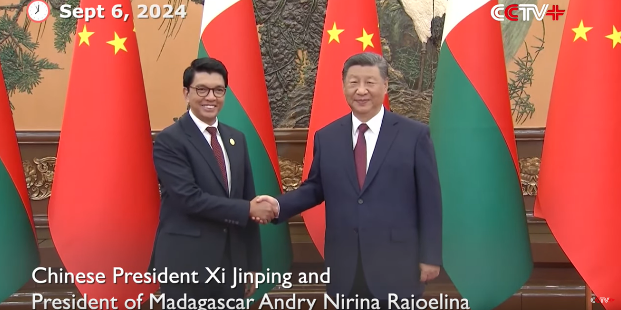 2024: Treffen der Präsidenten Xi Jinping und Rajolina