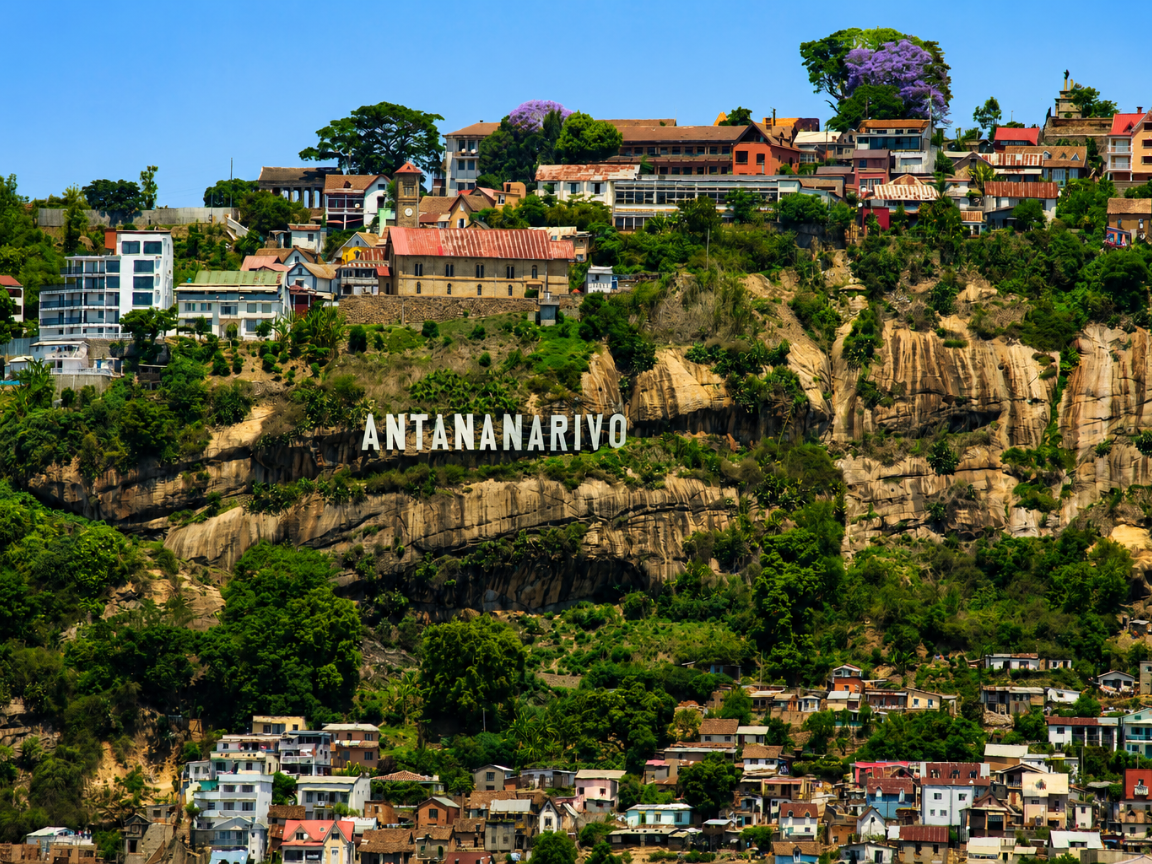 Sicht auf Antananarivo