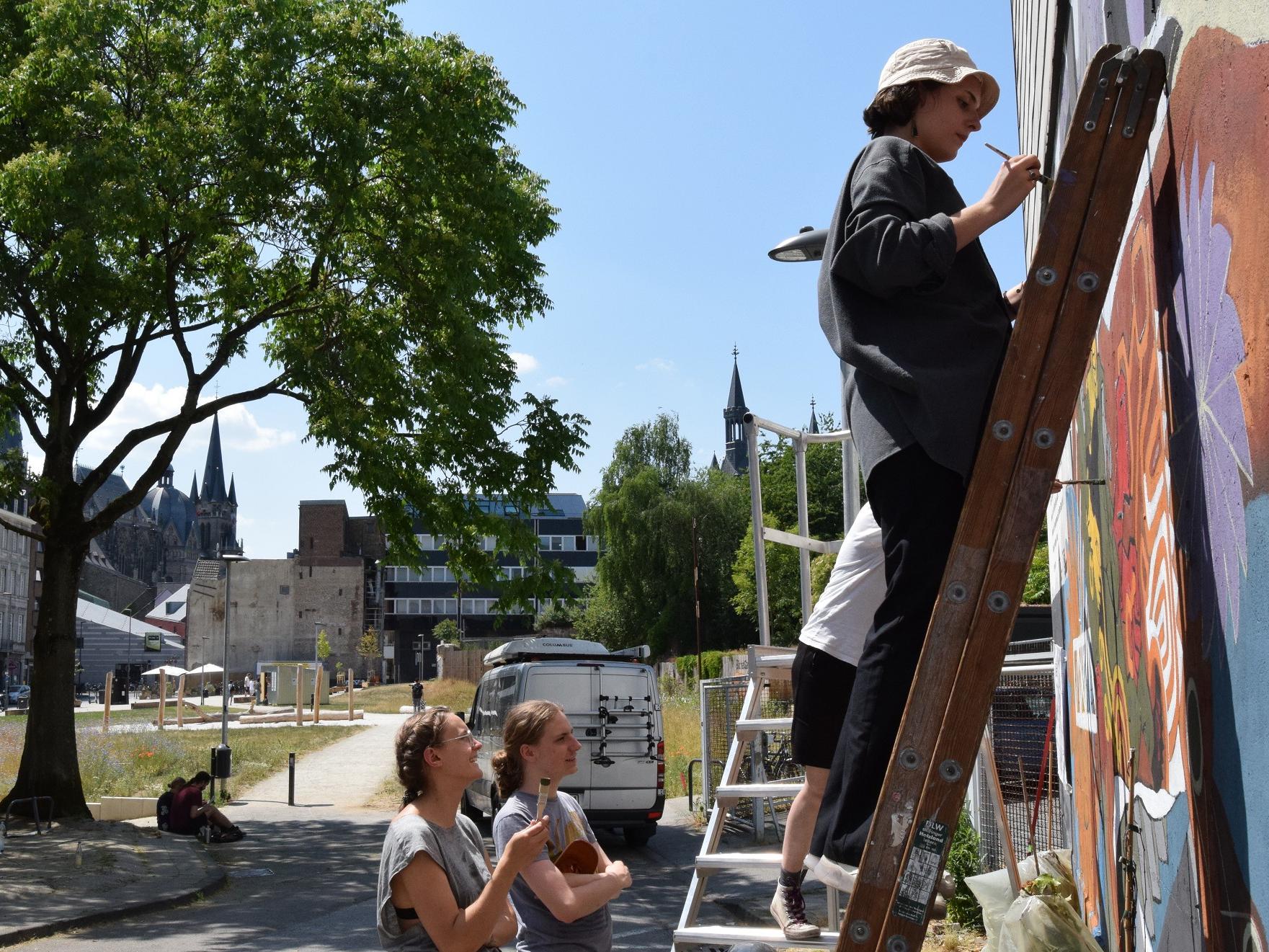 Wandmalaktion am Büchelpark 1