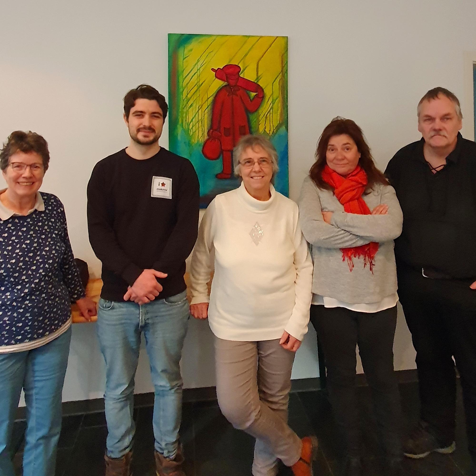 Foto von links nach rechts: Brigitte Laase, Jan Dieren, Giovanna Lombardo, Carmen Pelmter, Günter Weber